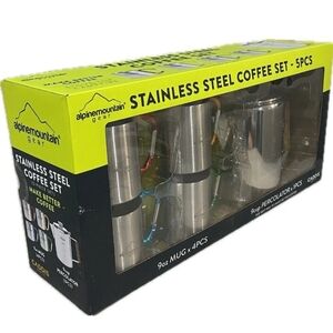 Alpine Mountain Gear Stainless Steel Coffee Set -‎ 5 Pieces